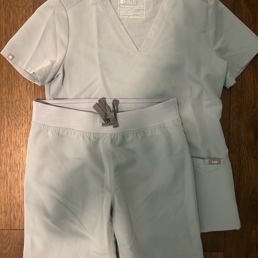 FIGS Dusty Blue scrub set